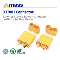 Spot wholesale Amass XT90H Male Female Low Resistance Power Connectors with Protective Sleeve 45A High Current (10 sets)