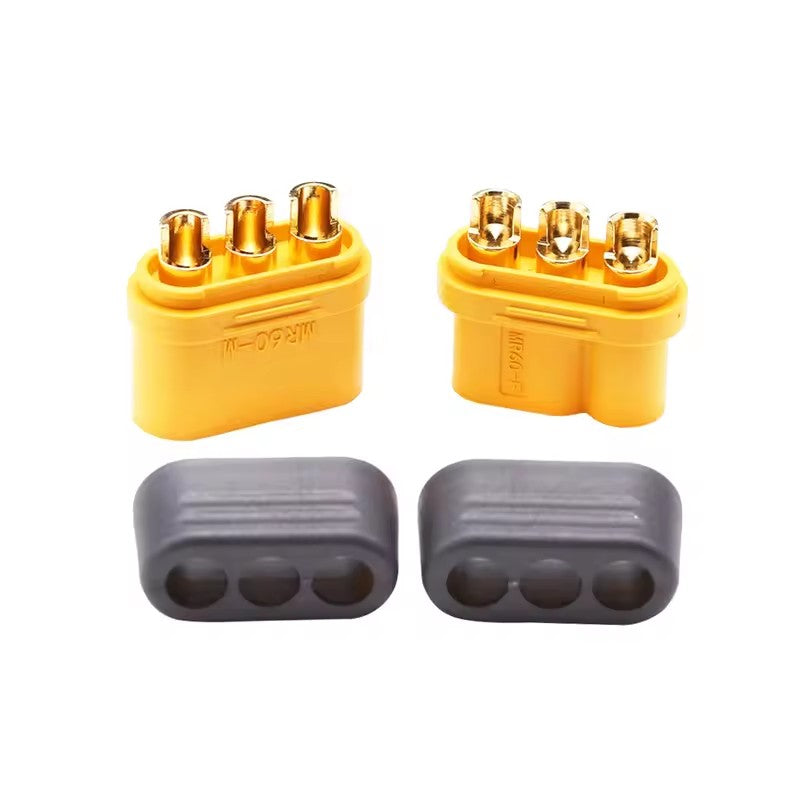 Amass MR60-M/F Male and Female with Protective Cover Plug Socket Connector Suitable for Aircraft Model Drones (5 sets)