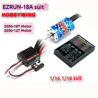 HobbyWing Ezrun 18A 2~3S Brushless ESC 1/18 RC Car 2030 18T Combo w/ Program Card