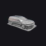 1/10 Lexan Clear RC Car Body Shell for MINI M-Chassis R34 WAGON  WB 210mm