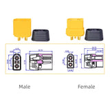 Power Amass XT90I XT90(2+2) With Signal Pin Version Connector (10 pcs)