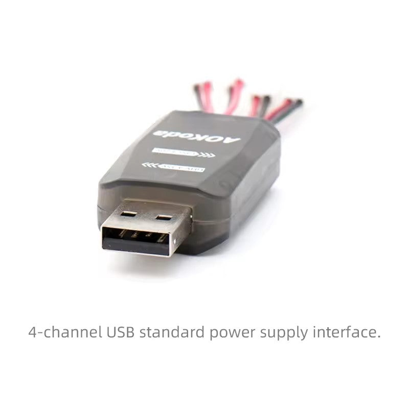 Wholesale AOKoda CX405 Battery Charger 4CH USB For 1S Lipo LiHV Battery High Quality For RC Helicopter (2 pcs)