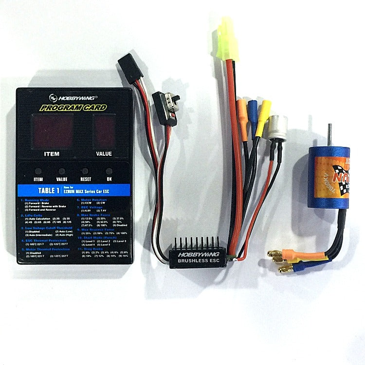 HobbyWing Ezrun 18A 2~3S Brushless ESC 1/18 RC Car 2030 18T Combo w/ Program Card