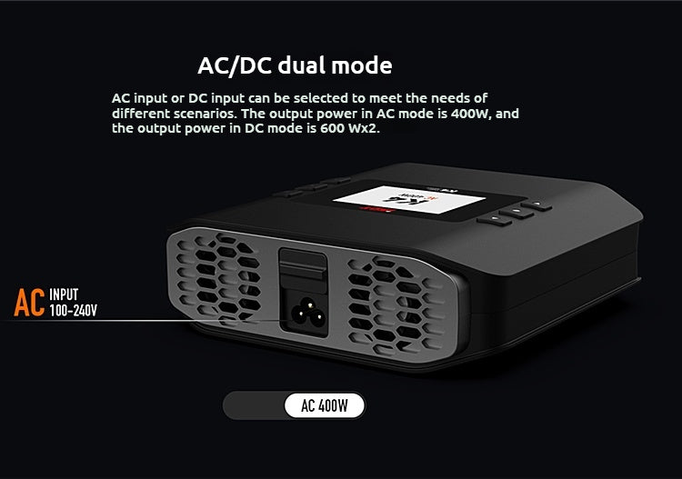 ISDT K4 1~8S Lithium Battery Smart Charger  AC 400W/DC 600W*2 Dual Mode Dual Channel