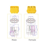 Amass MR60-M/F Male and Female with Protective Cover Plug Socket Connector Suitable for Aircraft Model Drones (5 sets)