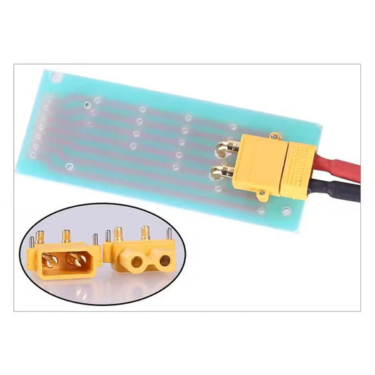 Amass XT30PW Male and Female PCB Board Horizontal Bent Needle Connector Low Temperature Rise Flame Retardant Plug (10 sets)