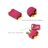 Real Amass AM-1015B T-plug Battery Connector Non-slip Plug with Sheath High Quality High Temperature Resistant Power (20 sets)