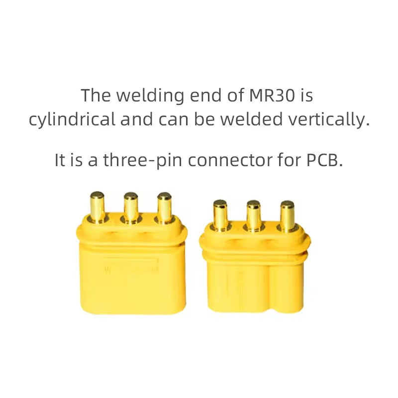 Amass Model Airplane MR30PB Male and Female Motor Electrically Adjusted Three Core PCB Vertical Welding Connector (10 sets)