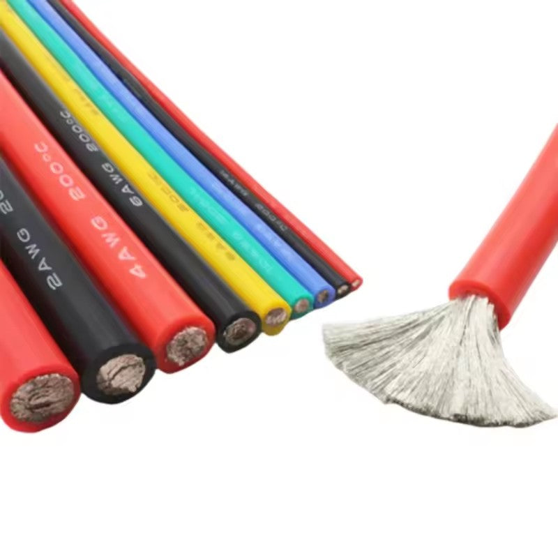 CNCA-C01-01:2014 High quality extra soft silicone Cable 20AWG red and black PV Solar Cable 600V high temperature resistant cable(10 pcs)