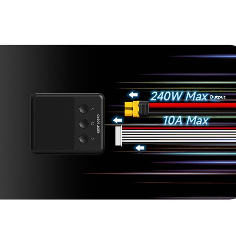 ISDT 608PD 240W/10A Smart Charger for LiFe/Lilon/LiPo/LiHV/NiMH/Pb Batteries