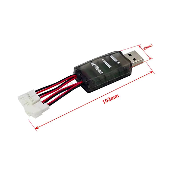 Wholesale AOKoda CX405 Battery Charger 4CH USB For 1S Lipo LiHV Battery High Quality For RC Helicopter (2 pcs)