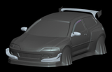 1/10 Lexan Clear RC Car Body Shell for PANDEM HONDA EG6 200mm