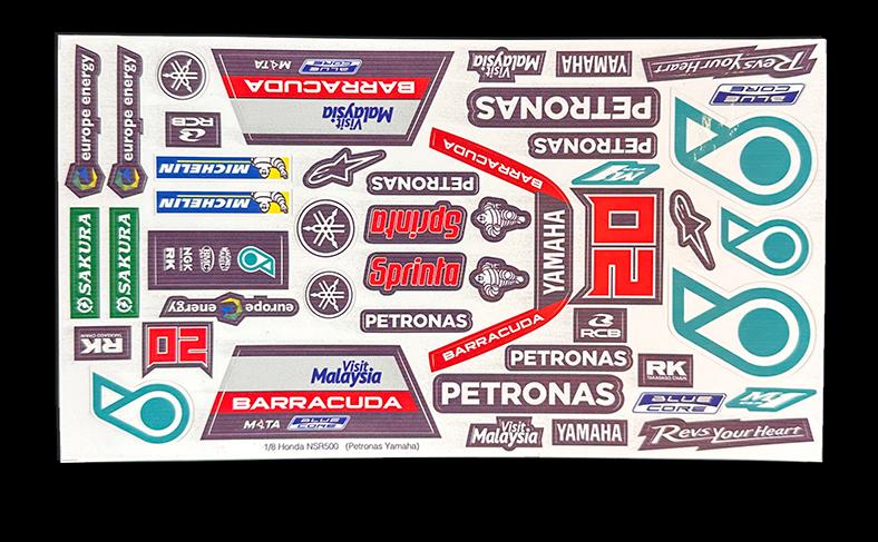 1/8 Lexan Clear Bike Fairing Shell for Kyosho NSR500 BIKE BODY  Petronas- 20P