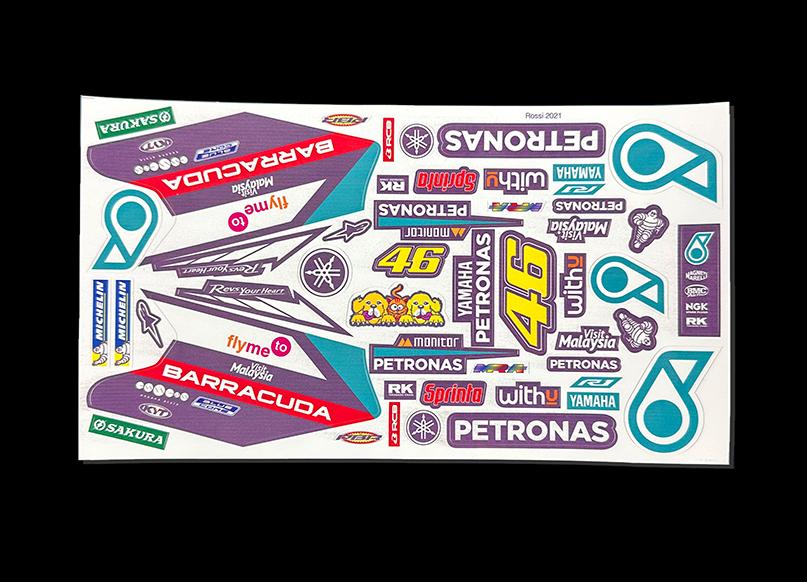 1/8 Lexan Clear Bike Fairing Shell for Kyosho NSR 500 BIKE BODY Petronas - 46P