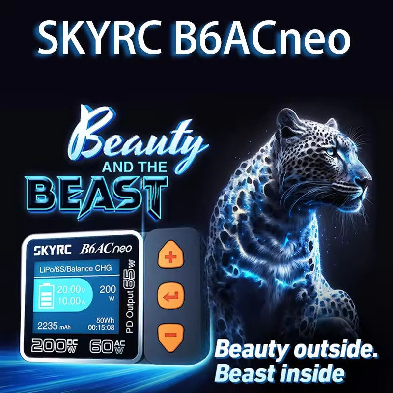 (Spot Goods)2023 New SkyRC B6ACneo Smart Charger DC 200W AC 60W Battery Balance Charger B6AC neo Upgraded for b6ac v2 SK-100200