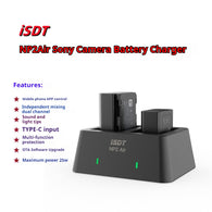 ISDT NP2 Air Camera Battery Charger Dual-Channel Camera Battery APP Monitoring