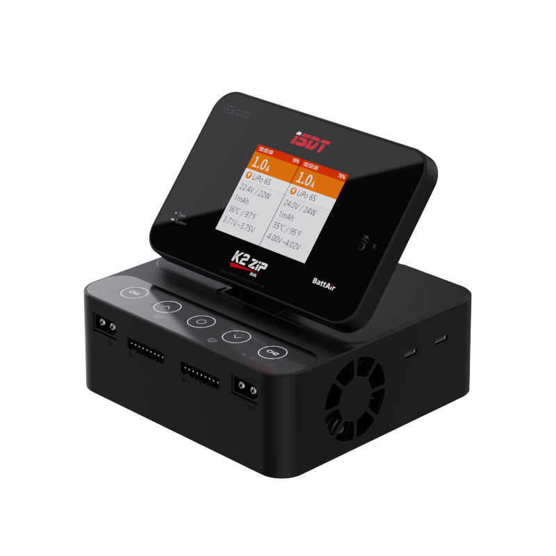 ISDT K2 ZIP Dual Mode Smart Charger AC200W/DC500Wx2 2.8" IPS LCD Balance Charger