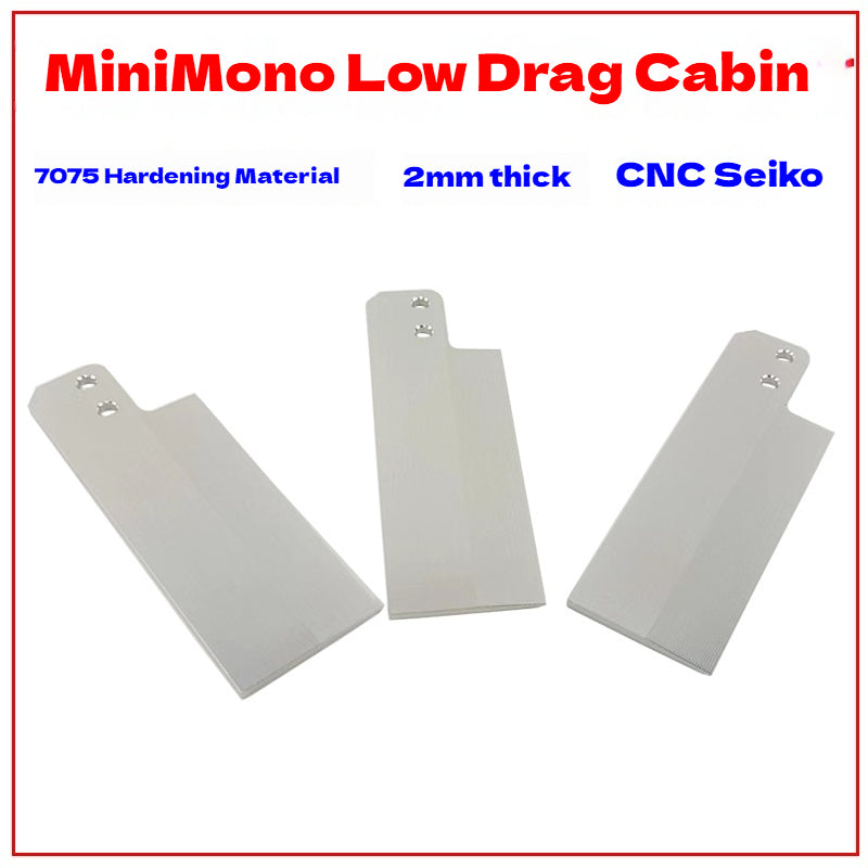 MINI-MONO Rudder Blade CNC Low Resistance 7075 aluminum alloy 75*25*2mm