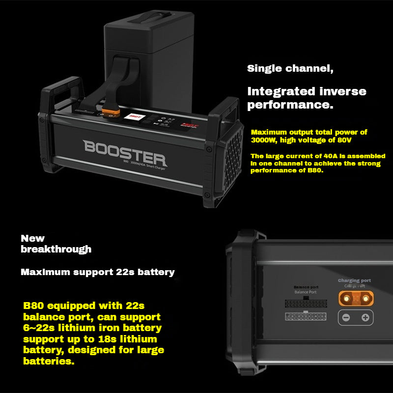 ISDT B80 3000W 40A 80V High Power Smart Charger Professional Charger for LiFe