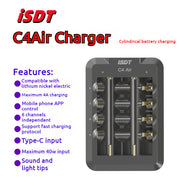 ISDT C4 EVO / C4 AIR Smart Charger For Cylindrical Battery NiMH NiCd Lithium Battery