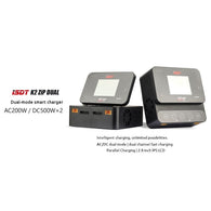 ISDT K2 ZIP Dual Mode Smart Charger AC200W/DC500Wx2 2.8" IPS LCD Balance Charger