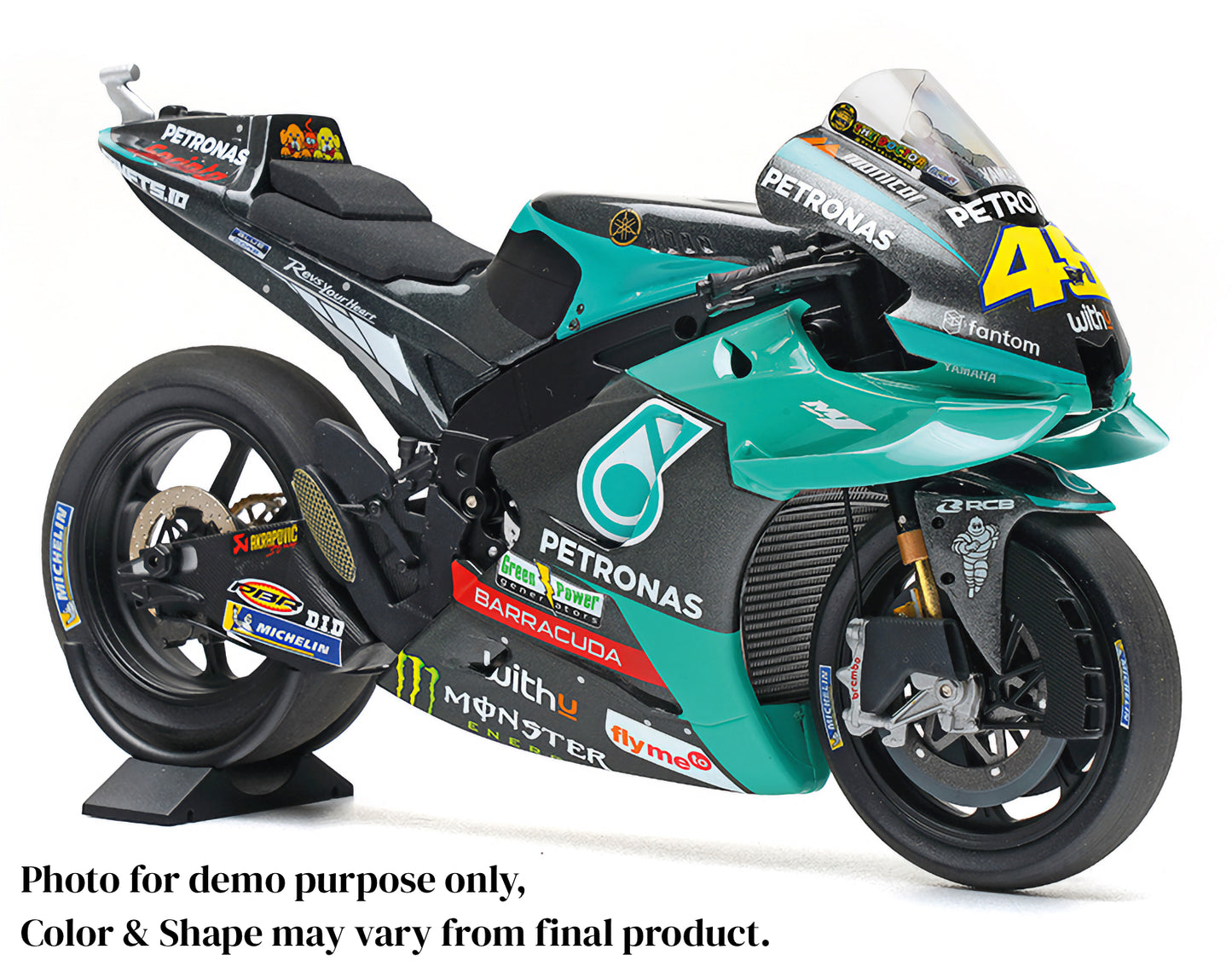 1/8 Lexan Clear Bike Fairing Shell for Kyosho NSR 500 BIKE BODY Petronas - 46P