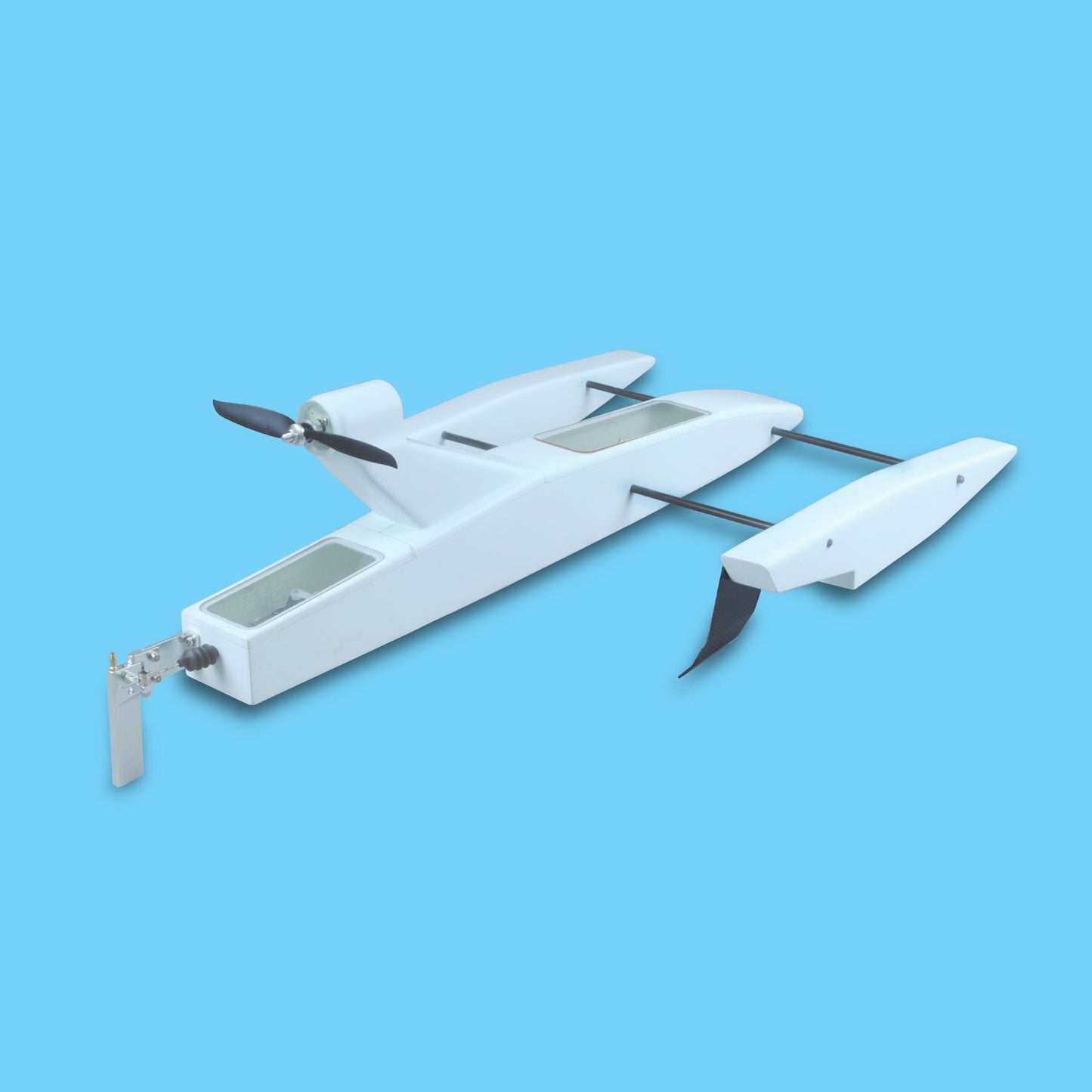 ARROW-SIX  RC Airboat Outrigger Fiberglass made Hull for Superfast ~ 100km/hr ( 60mph)