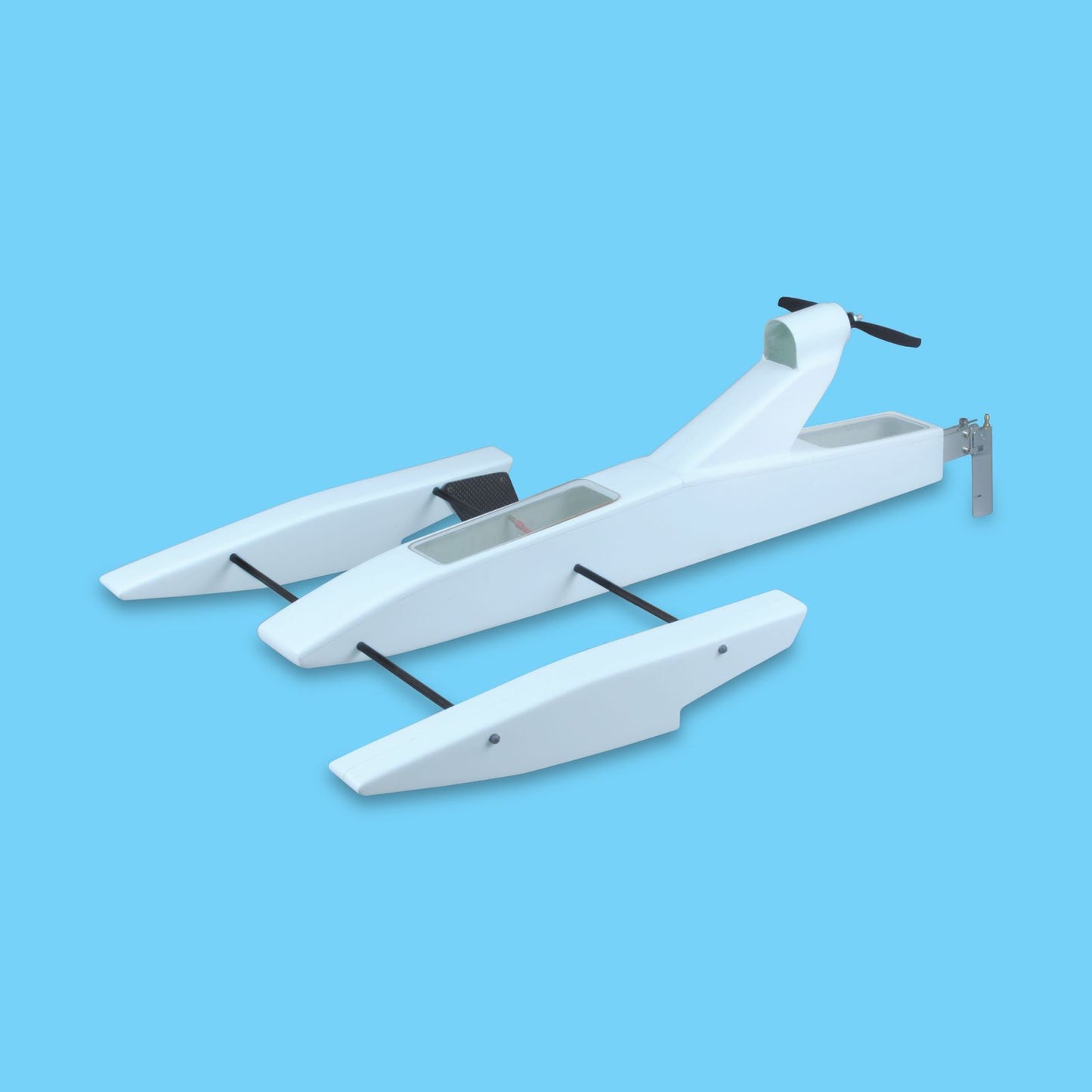 ARROW-SIX  RC Airboat Outrigger Fiberglass made Hull for Superfast ~ 100km/hr ( 60mph)