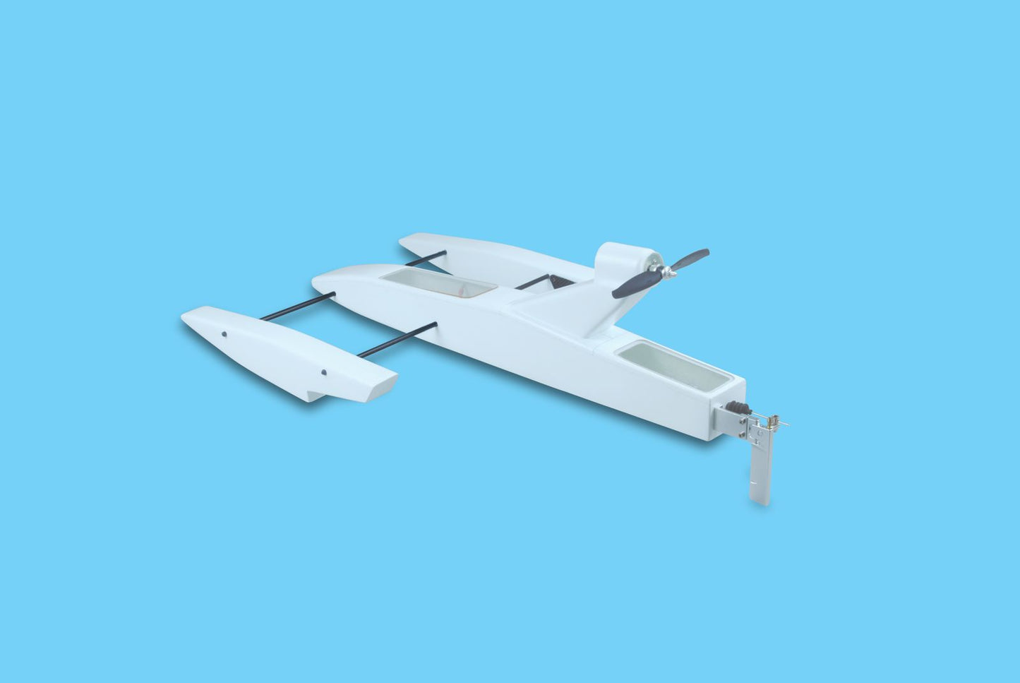 ARROW-SIX  RC Airboat Outrigger Fiberglass made Hull for Superfast ~ 100km/hr ( 60mph)