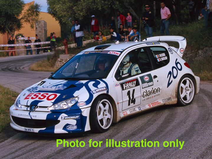 1/10 Lexan Clear RC Car Body Shell for Peugeot 206 Rally   185mm