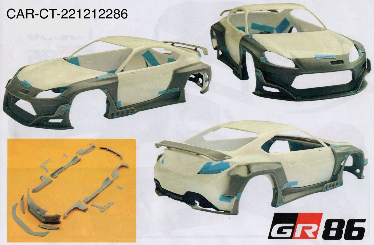 1/10 Lexan Clear RC Car Body Shell for TOYOTA GR86  195mm