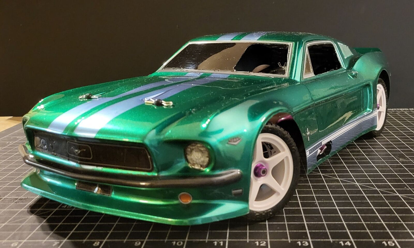 1/10 Lexan Clear RC Car Body Shell for 1968 FORD MUSTANG FASTBACK  200mm