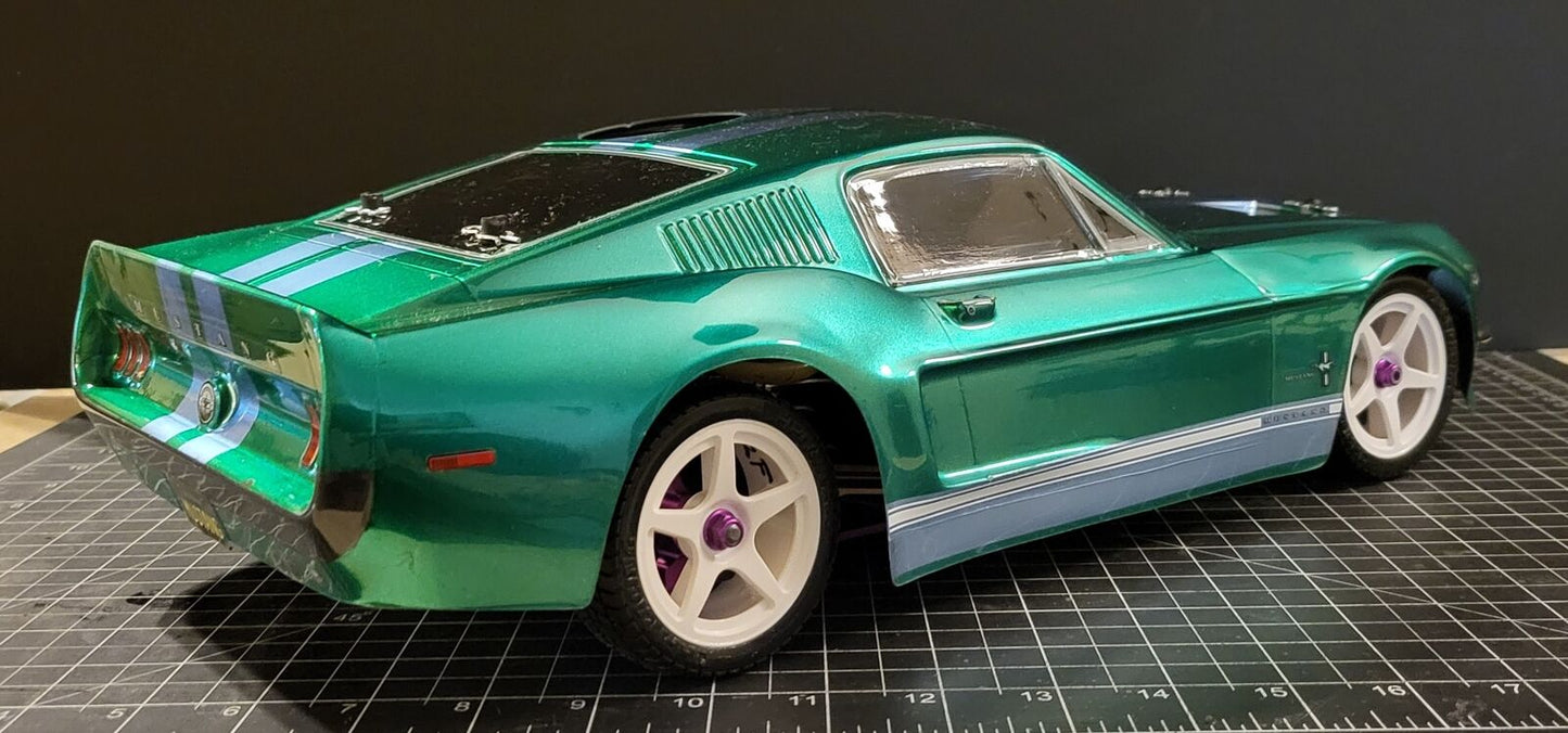 1/10 Lexan Clear RC Car Body Shell for 1968 FORD MUSTANG FASTBACK  200mm