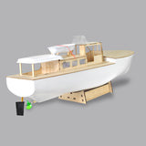RC model boat Mistral motor yacht - FRP Hull and Plywood Boat Kit (DIY Boat)