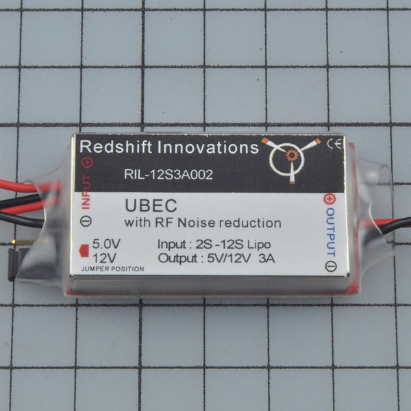 UBEC with RF noice reduction 2S-12S Lipo 5V/12V 3A