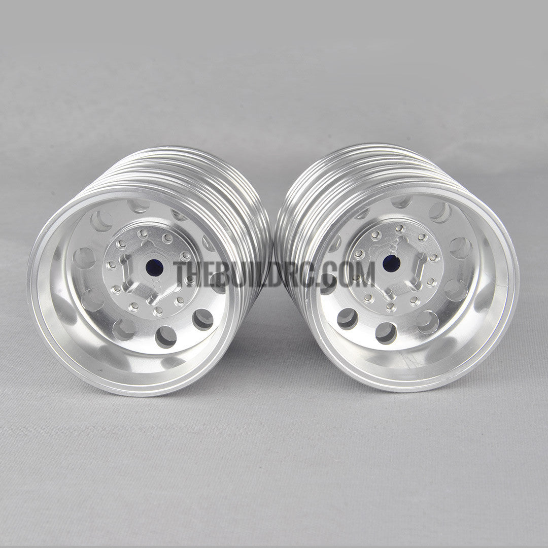 TAMIYA Tractor Truck CNC Machined Aluminum Rear Double-Wheel Hub 2pcs TAMIYA Compatible - Blue