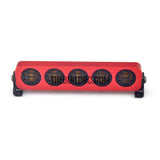 RC 1/10 1/8 LED Light Bar with Round Yellow Lenses -5 flashing Modes - Red Aluminum Frame