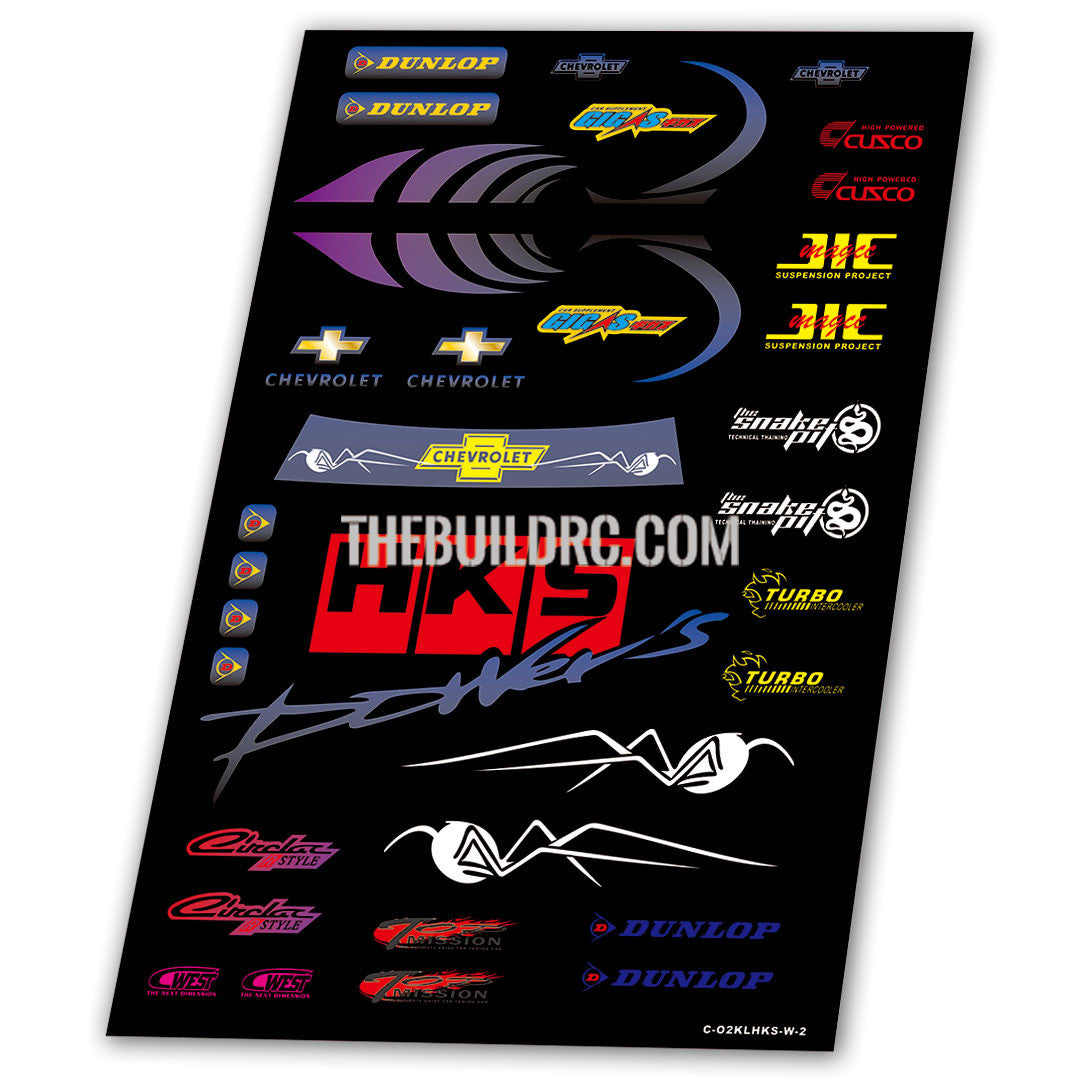 Skullington and logos Aqueous Transfer Ultra-thin film Decal (2pc)