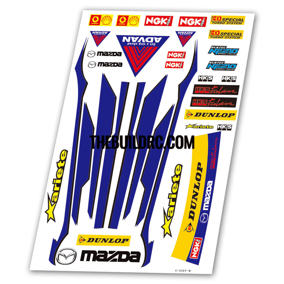 Rally Racing Aqueous Transfer Ultra-thin film Decals (1pc)