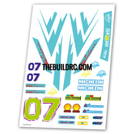 Rally Racing Aqueous Transfer Ultra-thin film Decals (1pc)
