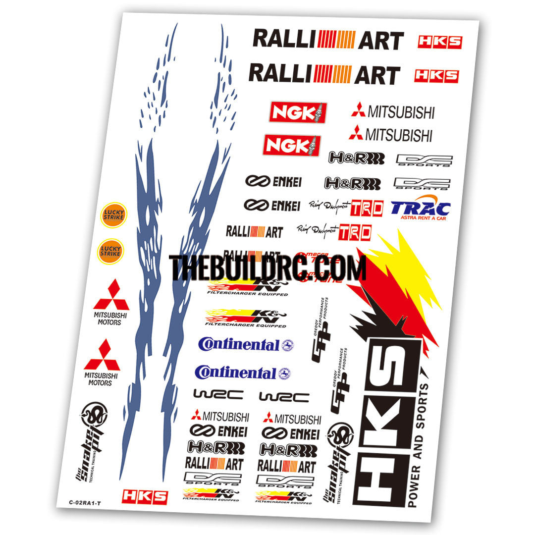 Rally Racing Aqueous Transfer Ultra-thin film Decals (1pc)