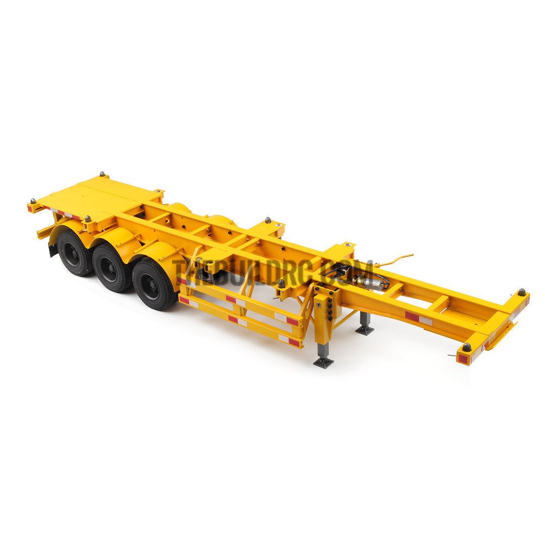 [TEST Bundle product] 1/14 40" 3 axle electric support leg skeletal container chassis and 20" container comb
