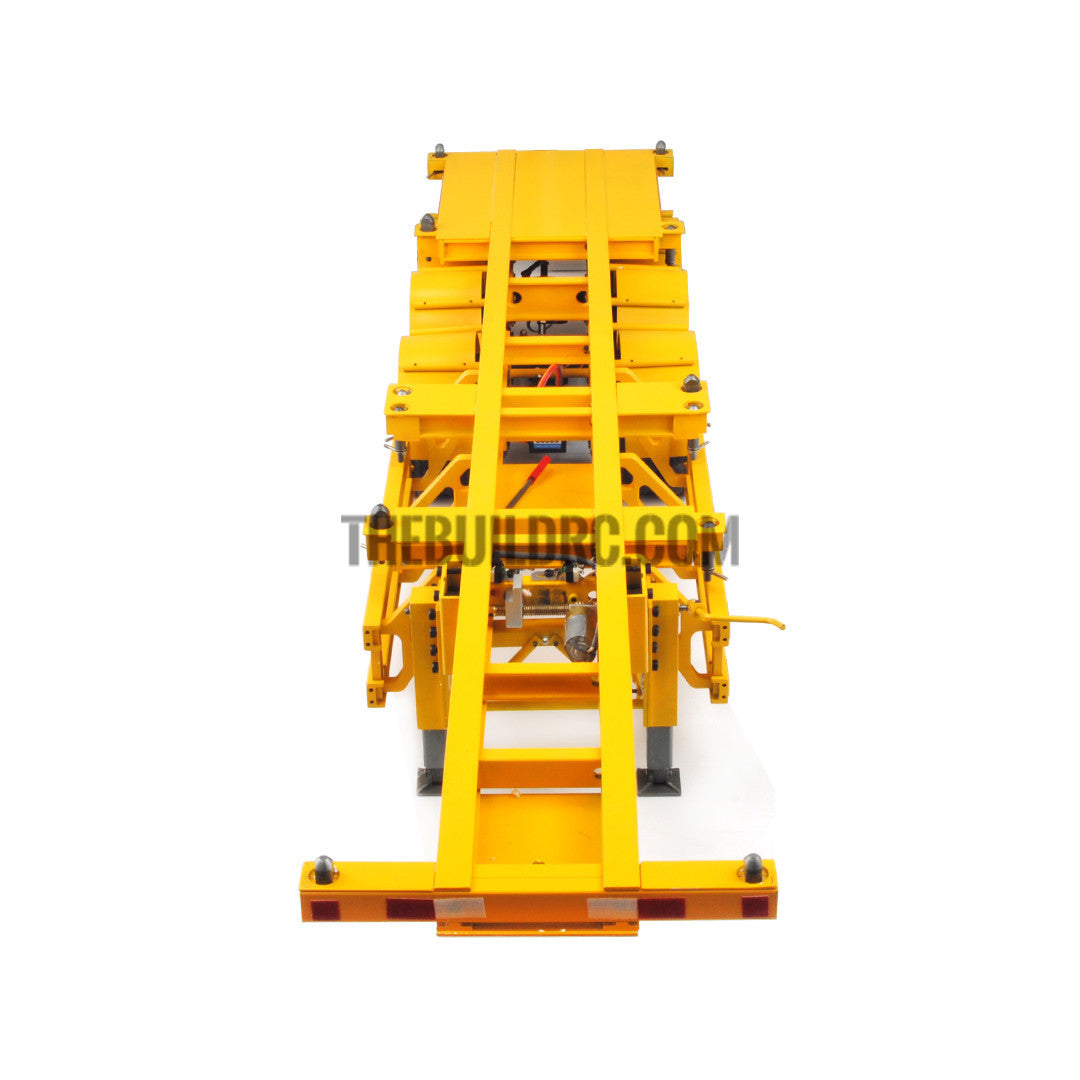 1/14 40ft 3 axle electric support leg skeletal container chassis and 20" container combo