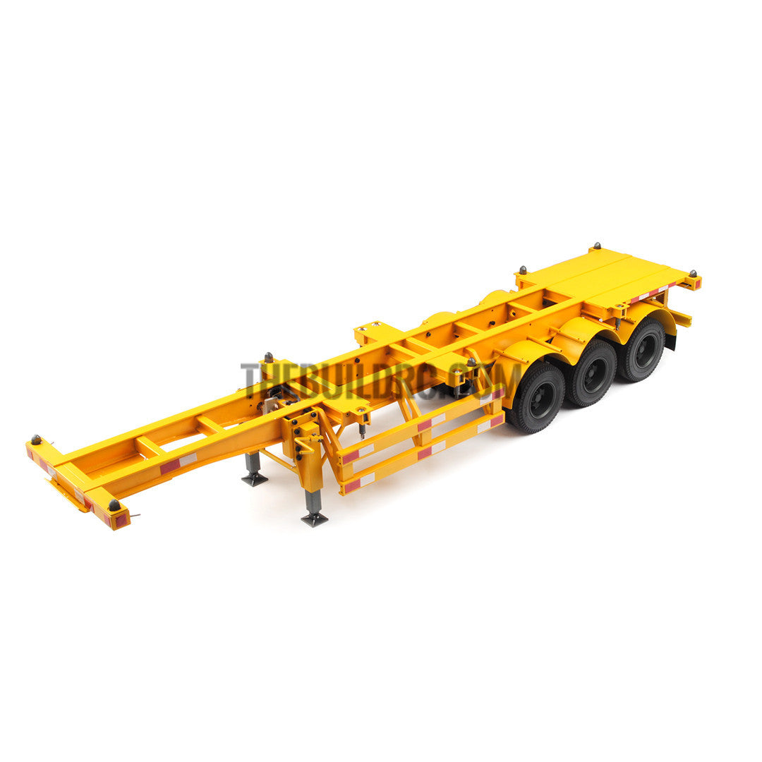 1/14 40ft 3 axle electric support leg skeletal container chassis and 20" container combo