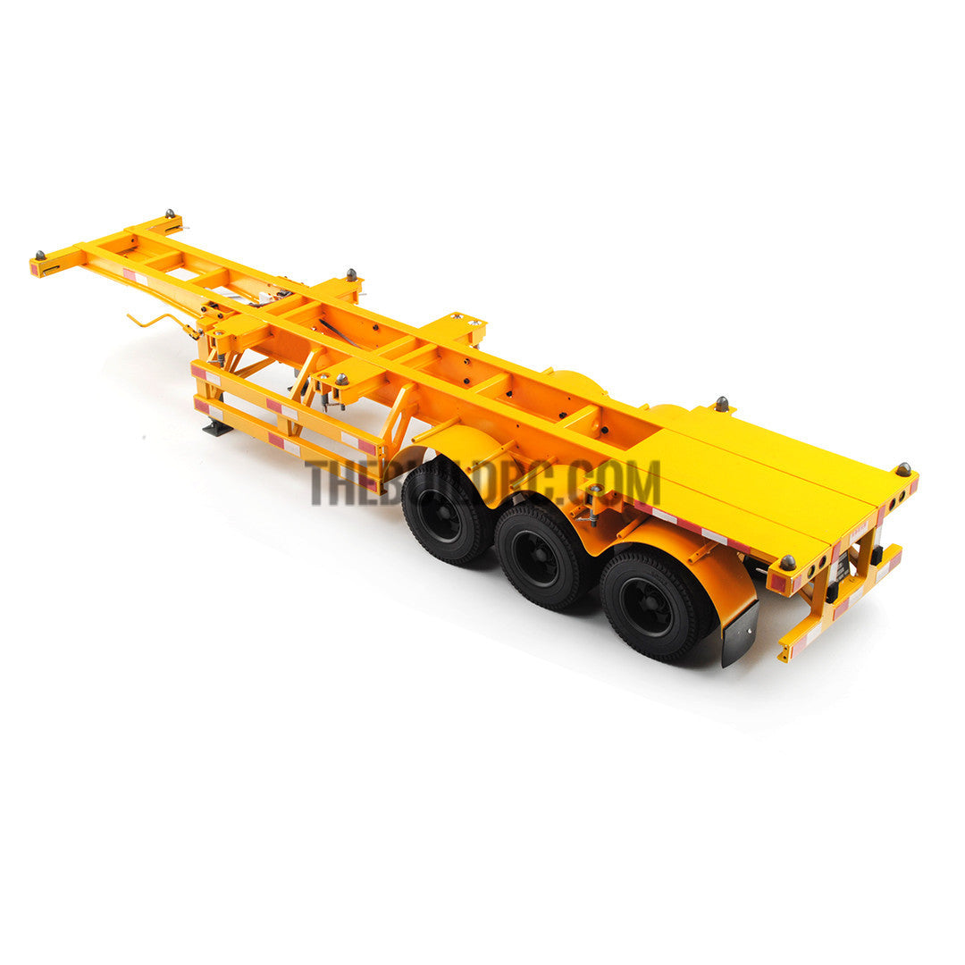1/14 40ft 3 axle electric support leg skeletal container chassis and 20" container combo