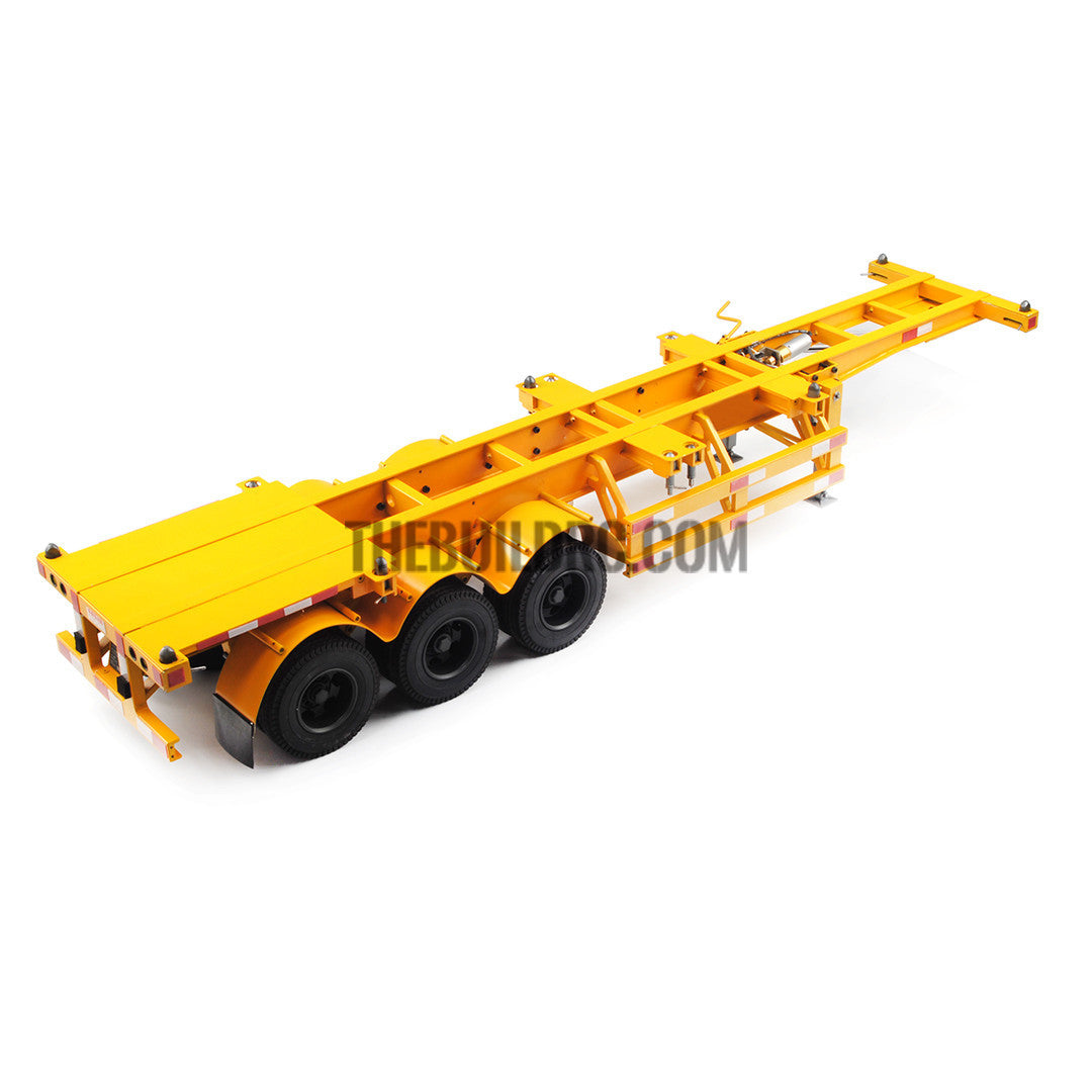 [TEST Bundle product] 1/14 40" 3 axle electric support leg skeletal container chassis and 20" container comb