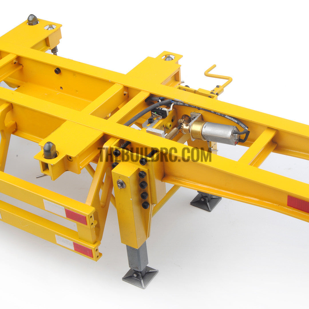 1/14 40ft 3 axle electric support leg skeletal container chassis and 20" container combo