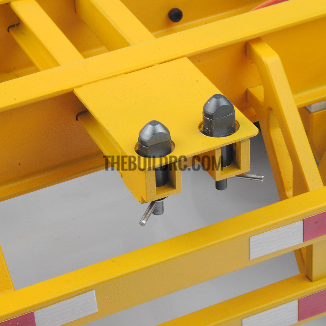 1/14 40ft 3 axle electric support leg skeletal container chassis and 20" container combo