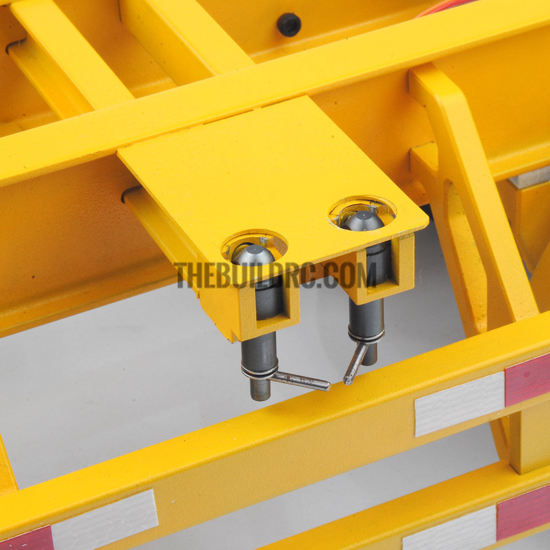 1/14 40ft 3 axle electric support leg skeletal container chassis and 20" container combo
