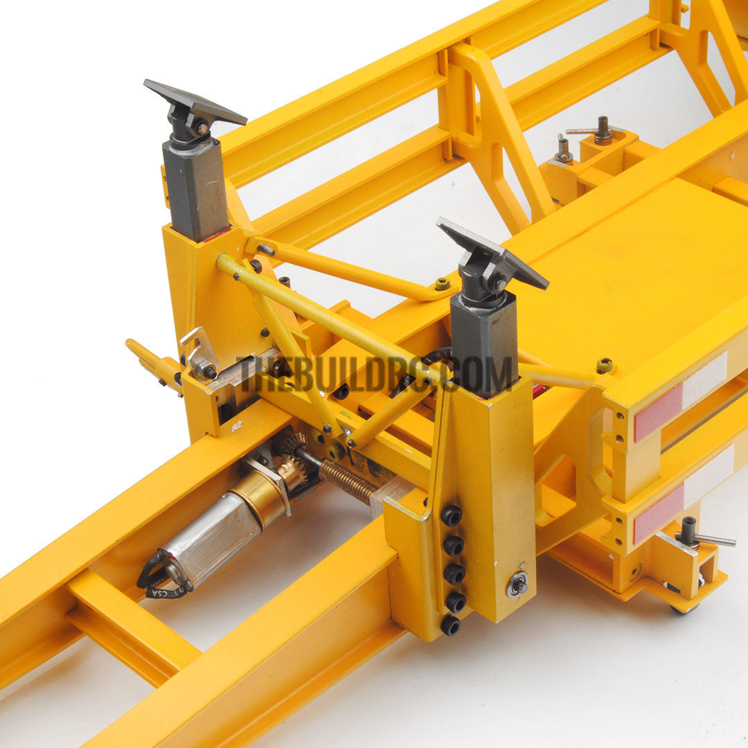 1/14 40ft 3 axle electric support leg skeletal container chassis and 20" container combo
